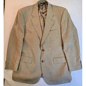 Brooks Brothers 346 Blazer Mens 43R Silk Linen Wool Sport Coat Tan
